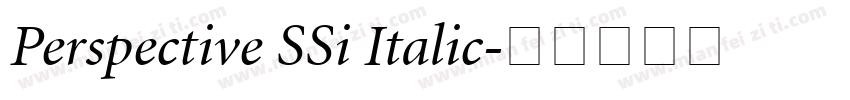 Perspective SSi Italic字体转换